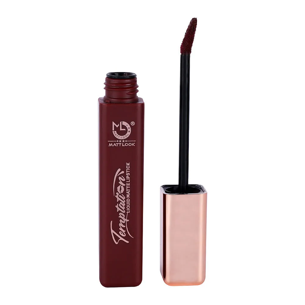 Matt look Lip Makeup Temptation Liquid Matte Lipstick - Dark Chocolate