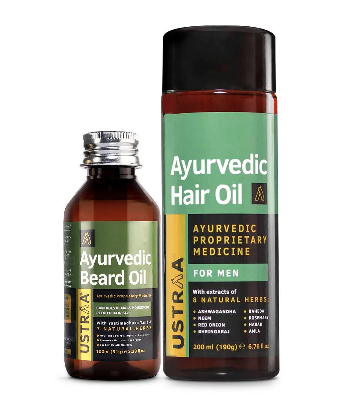 Ustraa Ayurvedic Beard Growth Oil & Ayurvedic Hair Oil