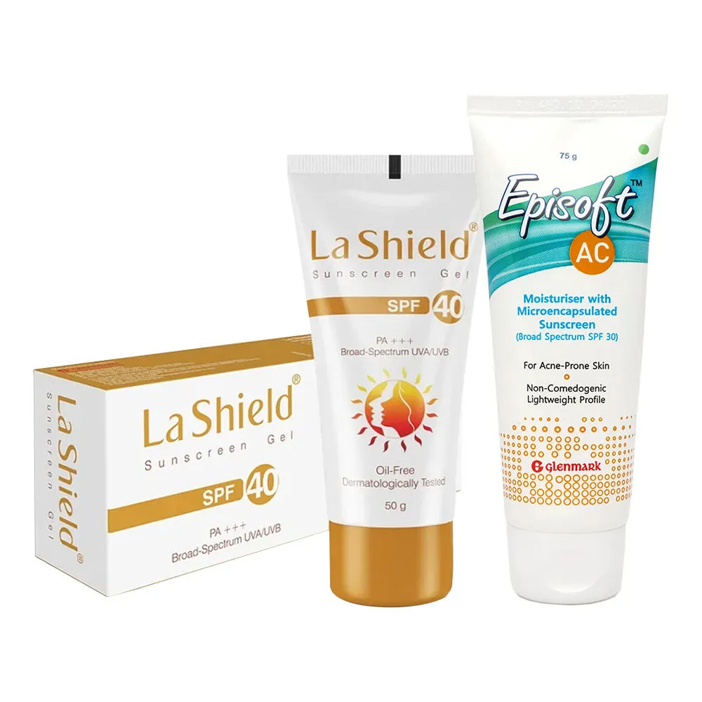 La Shield X Episoft Moisturize & Protect Combo (Sunscreen Gel + Ac Moisturiser)