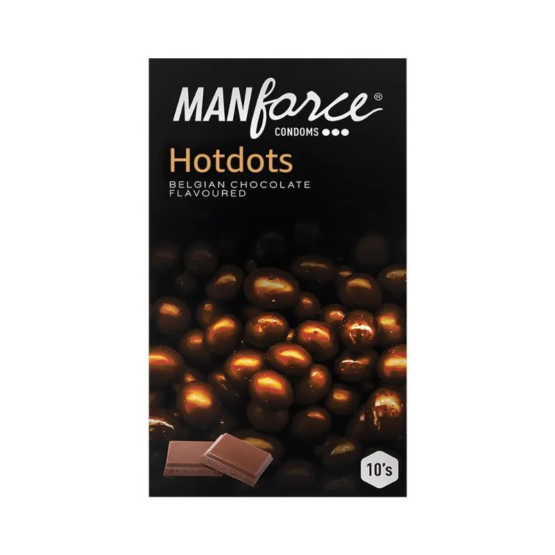 Manforce Premium Hotdots Belgian Chocolate Condoms With Bigger Dots