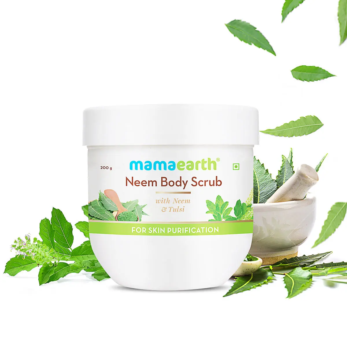 Mamaearth Neem Body Scrub with Neem & Tulsi for Skin Purification (200 g)