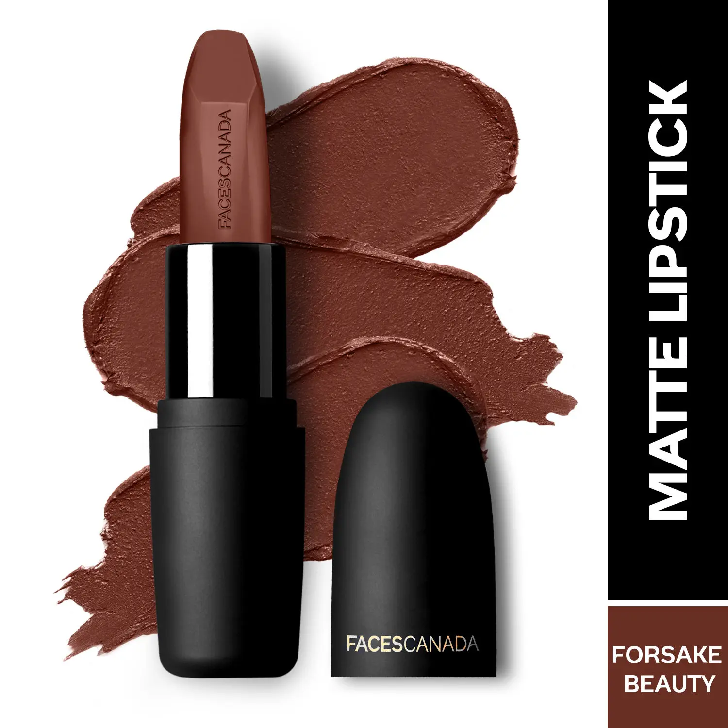 Faces Canada Weightless Matte Lipstick | Jojoba and Almond Oil enriched | Highly pigmented | Smooth One Stroke Weightless Color | Keeps Lips Moisturized | Shade - Forsake Beauty 4.5g