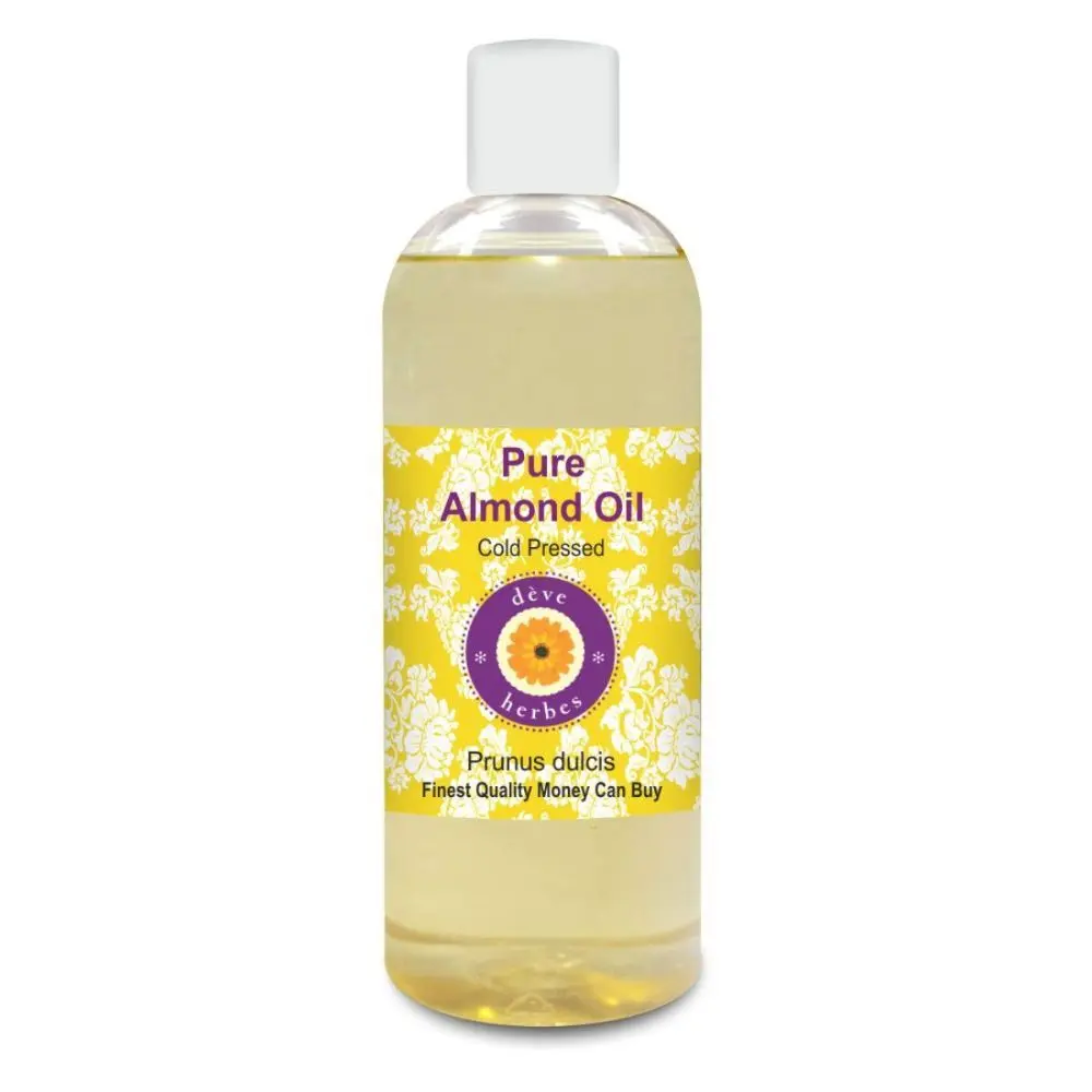 Deve Herbes Pure Almond Oil (Prunus dulcis) Natural Therapeutic Grade Cold Pressed (200 ml)