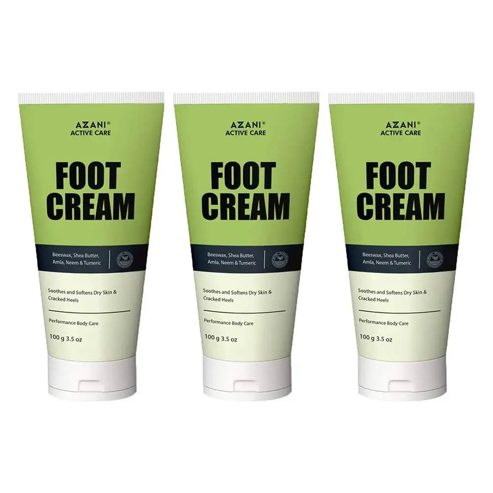 Azani Active Care Foot Cream,  100 g  for Rough Dry & Cracked Heel Pack of 3