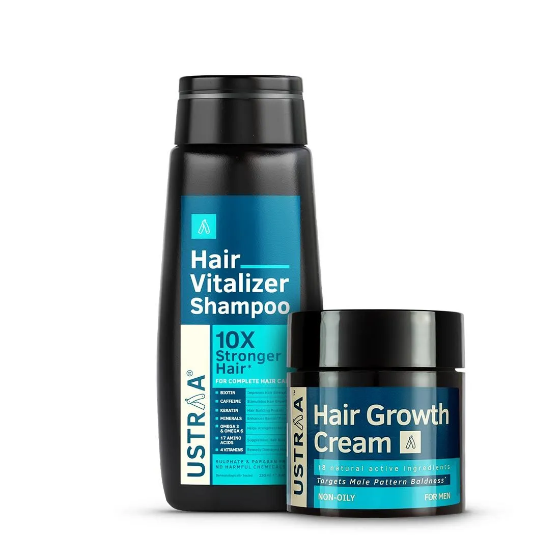 Ustraa Hair Vitalizer Shampoo & Hair Growth Cream Combo