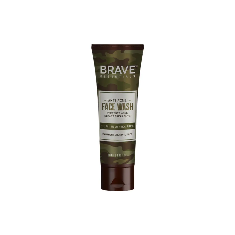 BRAVE ESSENTIALS Anti Acne Face Wash Prevents Acne & Clears Breakouts