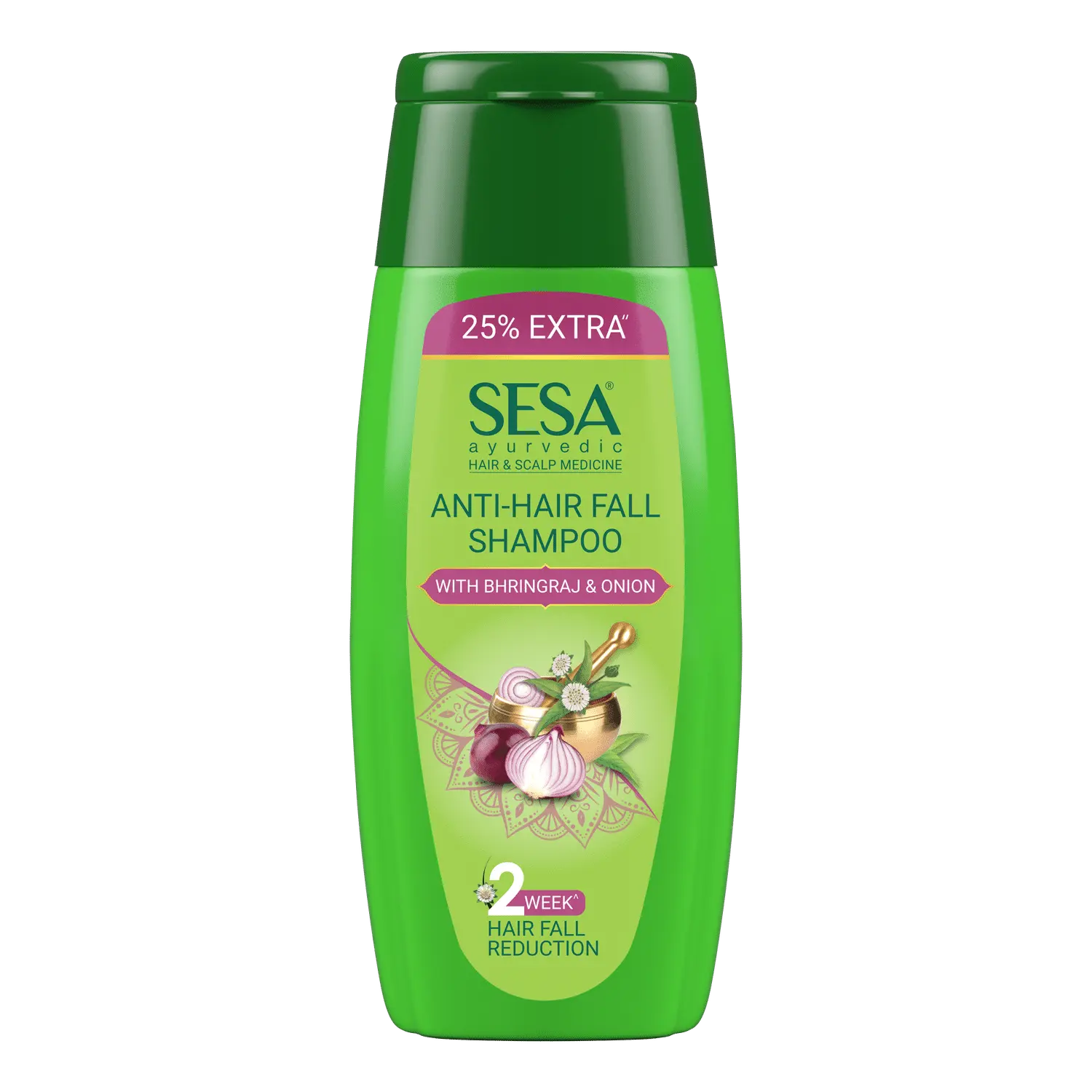 Sesa Ayurvedic Anti-Hair Fall Shampoo - Bhringraj, Onion & 6 Ayurvedic Herbs - Control Hair Fall in 2 Weeks 200ml