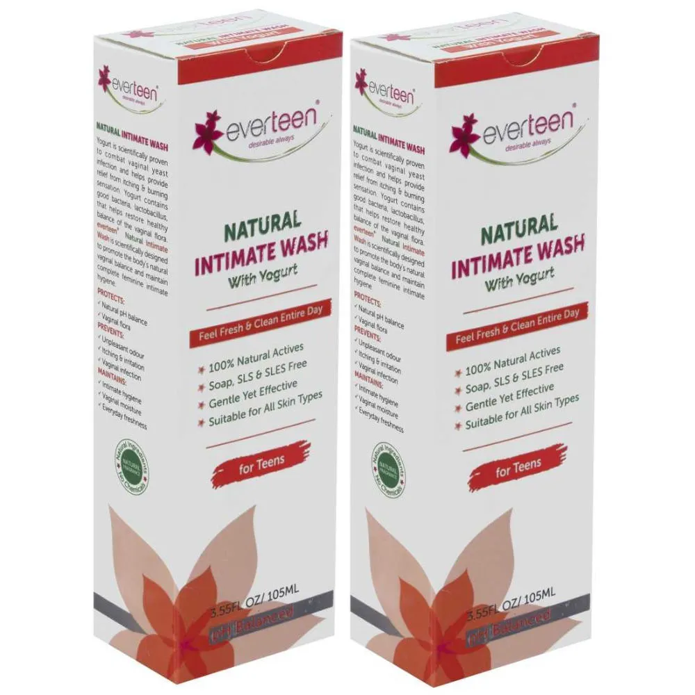 Everteen Natural Intimate Wash with Yogurt for Teens - Pack of 2