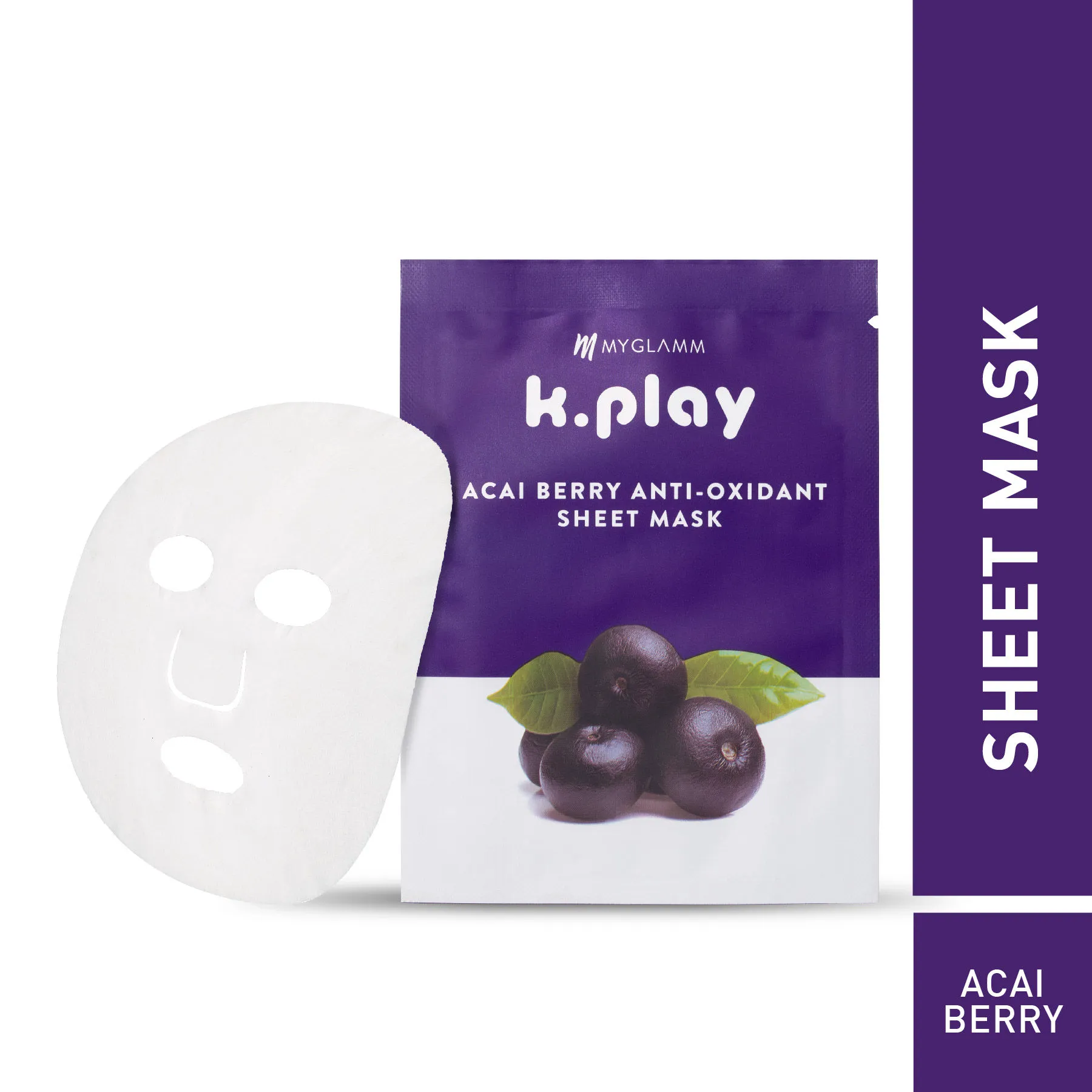 MyGlamm K.Play Acai Berry Anti-Oxidant Sheet Mask-Acai Berry