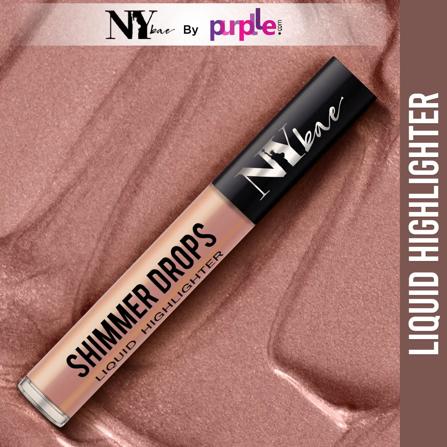 NY Bae Shimmer Drops Liquid Highlighter - Rustic Rose 02 (3 ml)