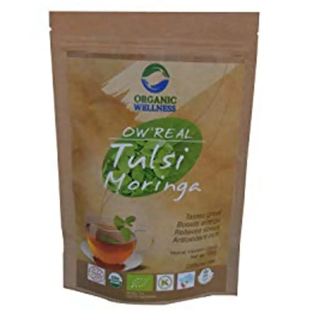 Organic Wellness OW'Real Tulsi Moringa,  Unflavoured (With zipper pack)  0.100 kg