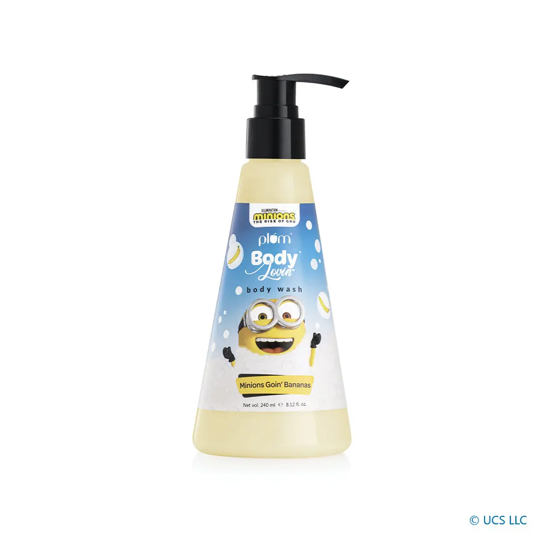 Plum BodyLovin’ Minions Goin’ Bananas Body Wash | All Skin Types | Banana Fragrance | Non-Drying | Sulphate-Free | 100% Vegan