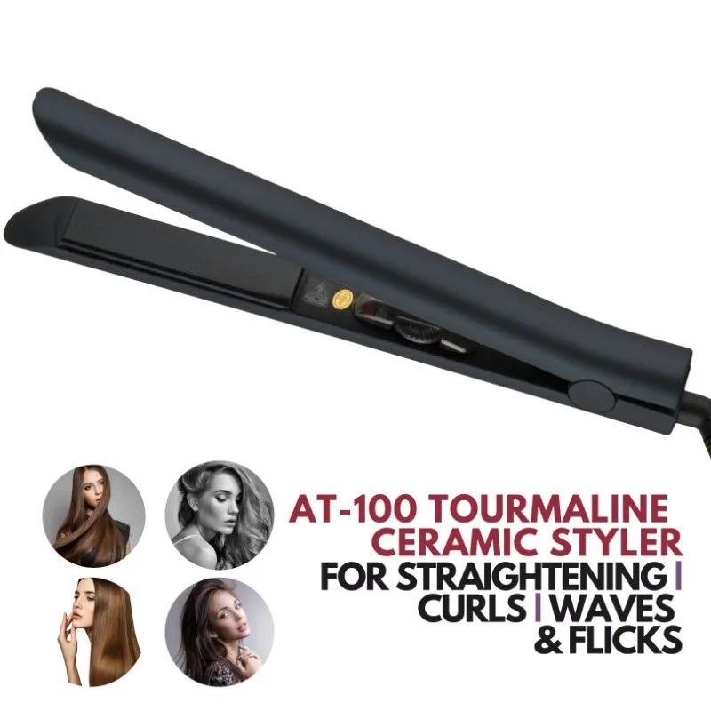 Alan Truman AT-100 Tourmaline Ceramic Straightener - Black