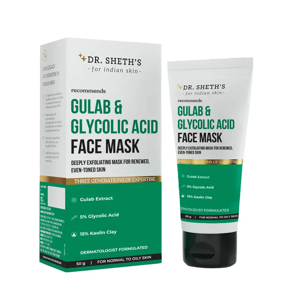 Dr. Sheth's Gulab & Glycolic Acid Face Mask 50gm 