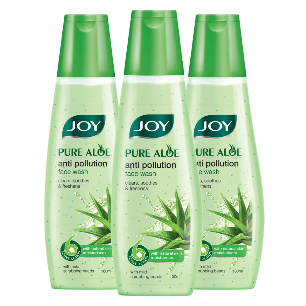 Joy Pure Aloe Anti Pollution Face Wash - Pack of 3