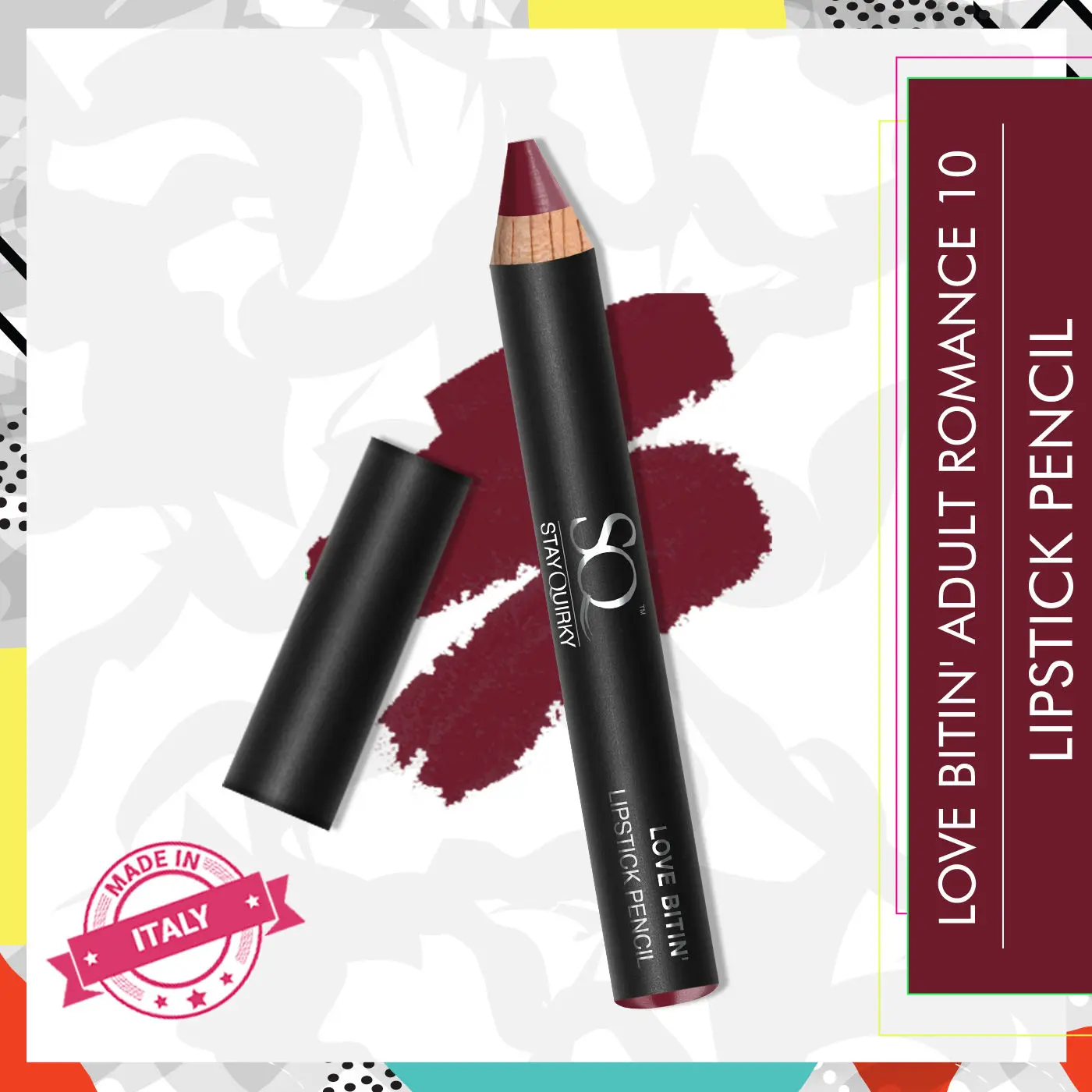 Stay Quirky Mini Lip Crayon | Lipstick Pencil | Lipstick - Love Bitin' Adult Romance 10 (2.1g)