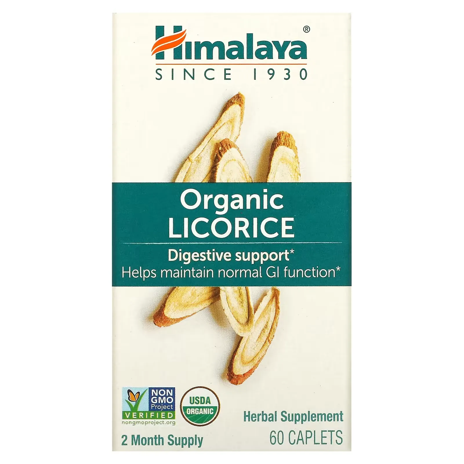 Organic Licorice, Digestive Support, 60 Caplets