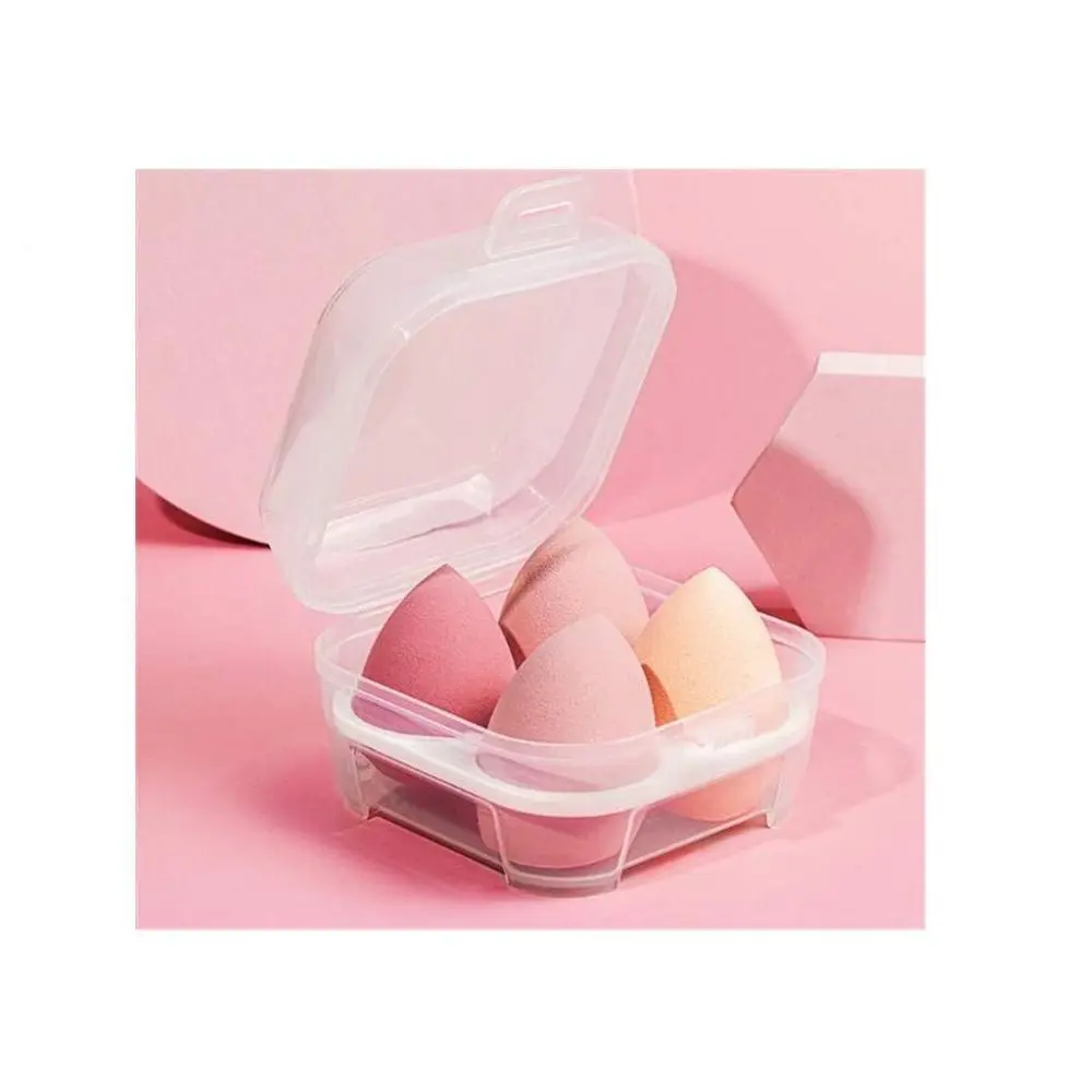 Me-On Makeup Cosmetic Puff Makeup Sponge Blender Sponge 4 Pcs in A Storage Box