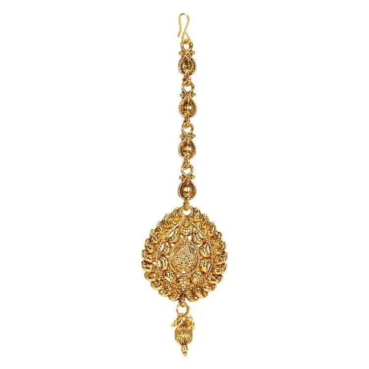 Anika's Creation Elegant Gold Plated Maang Tikka