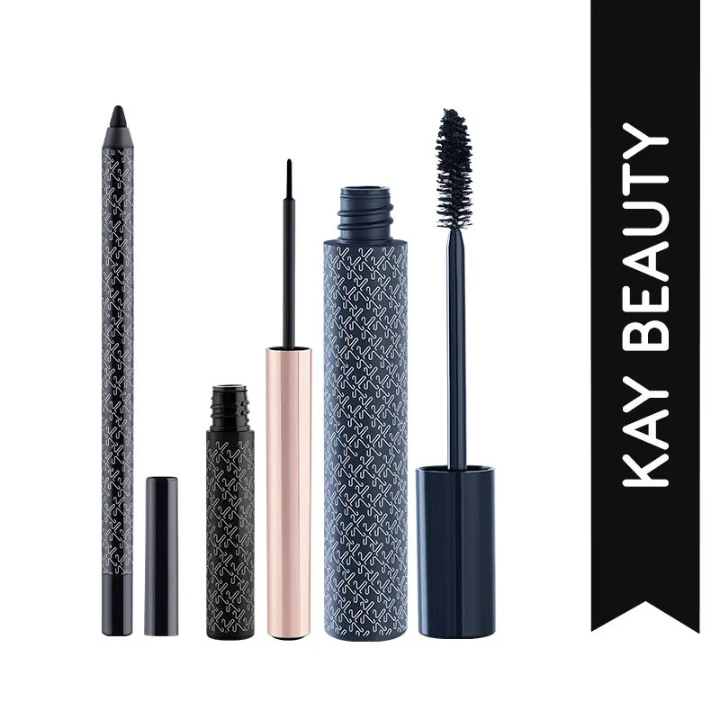 Kay Beauty Ultimate Eye Look - Liquid Eyeliner, Gel Kajal & Mascara