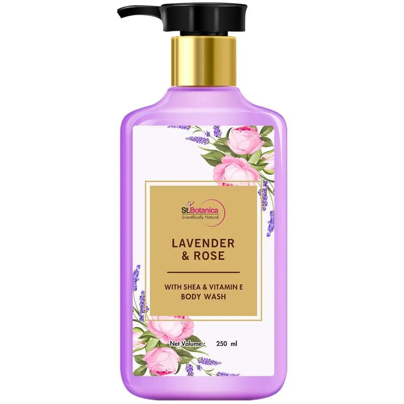 St.Botanica Lavender & Rose Body Wash - With Shea & Vitamin E