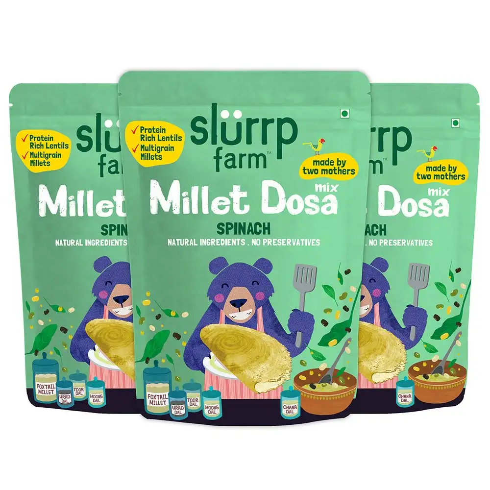 Slurrp Farm Millet Dosa Mix,  Spinach  150 g