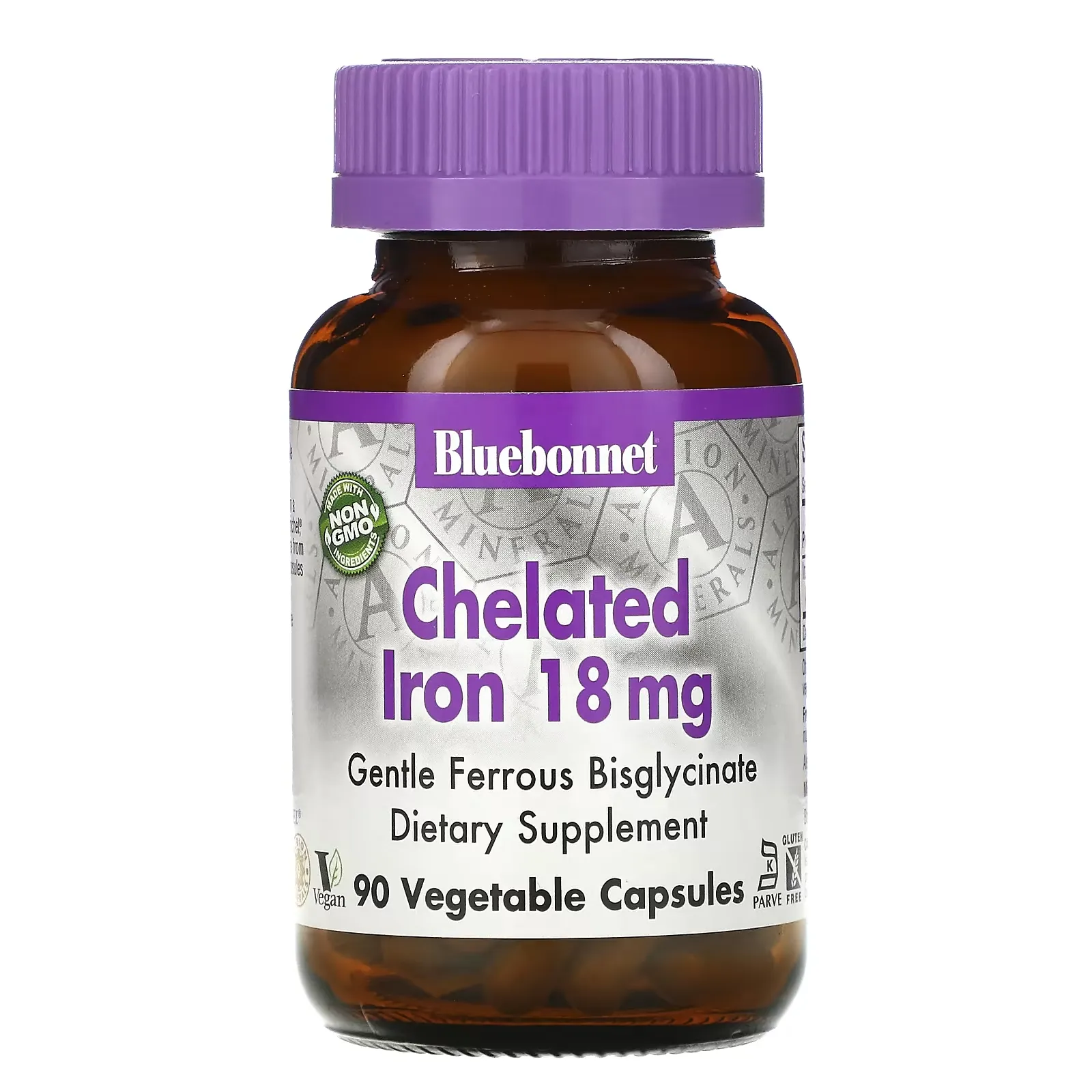 Chelated Iron, 18 mg, 90 Vegetable Capsules