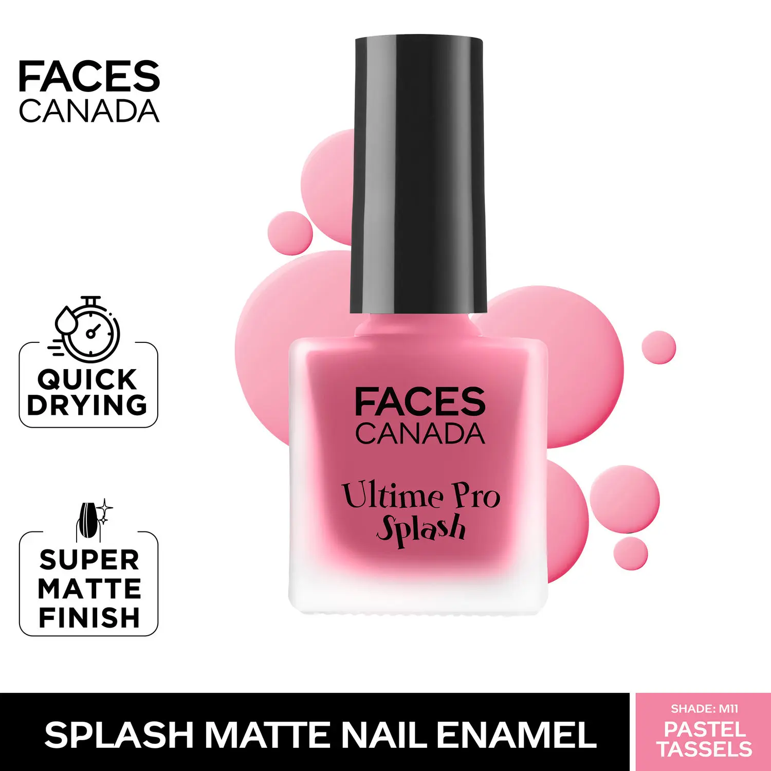 Faces Canada Ultime Pro Splash Nail Enamel Pastel Tassels M11 MRP 149