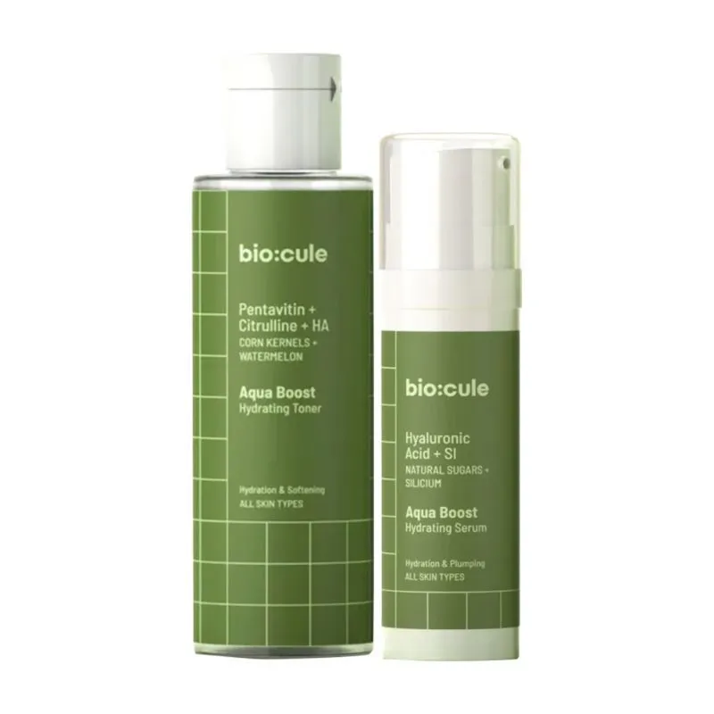 Biocule Aqua Boost Hydrating Face Serum + Face Toner For Skin Hydration