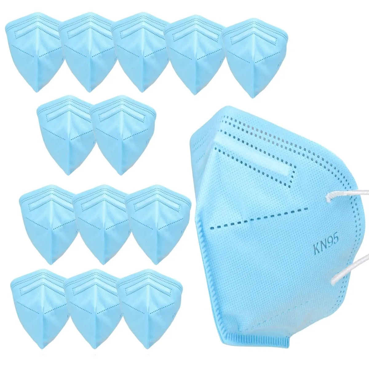 OOMPH Pack Of 100 Kn95/n95 Anti-pollution Reusable 5-layer Mask (blue)