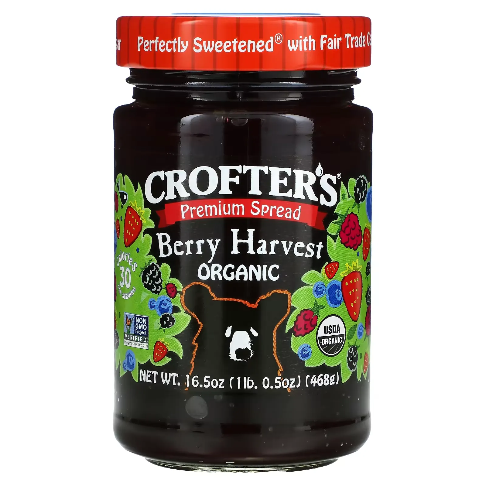 Organic Premium Spread, Berry Harvest , 16.5 oz (468 g)