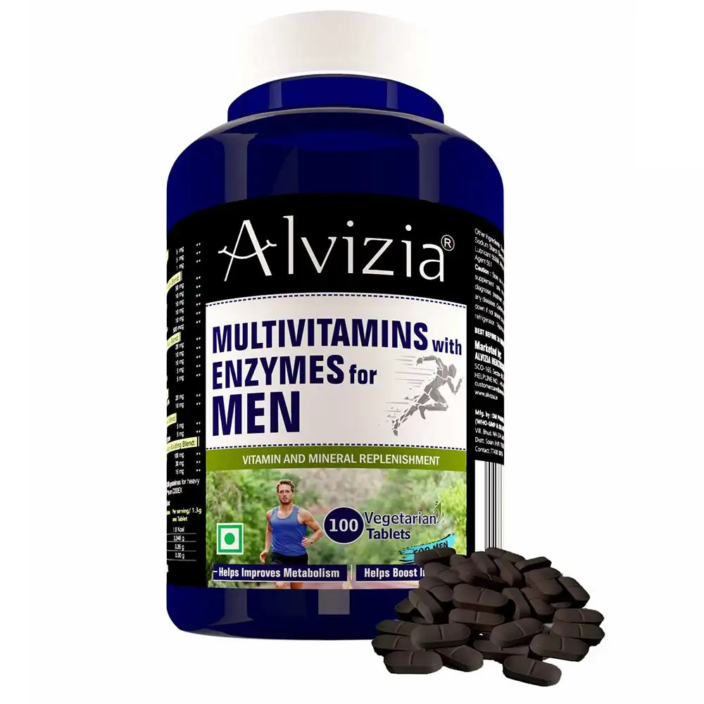 Alvizia Multivitamin for Men with 55 Vital Nutrients, 13 Performance Blends,  100 tablet(s)  Unflavoured