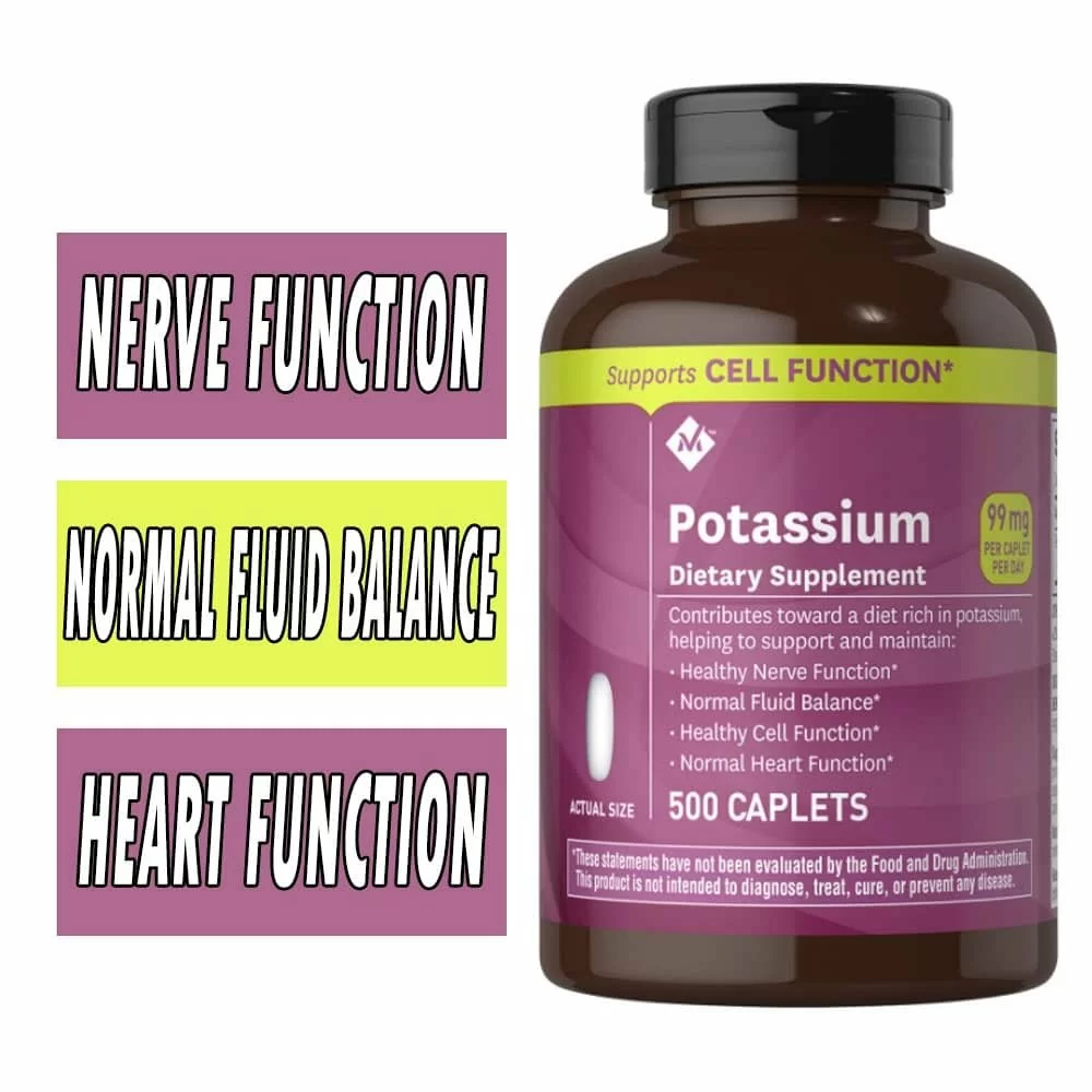 Member's Mark Potassium - 99 mg - 500 Caplets - Cell Function