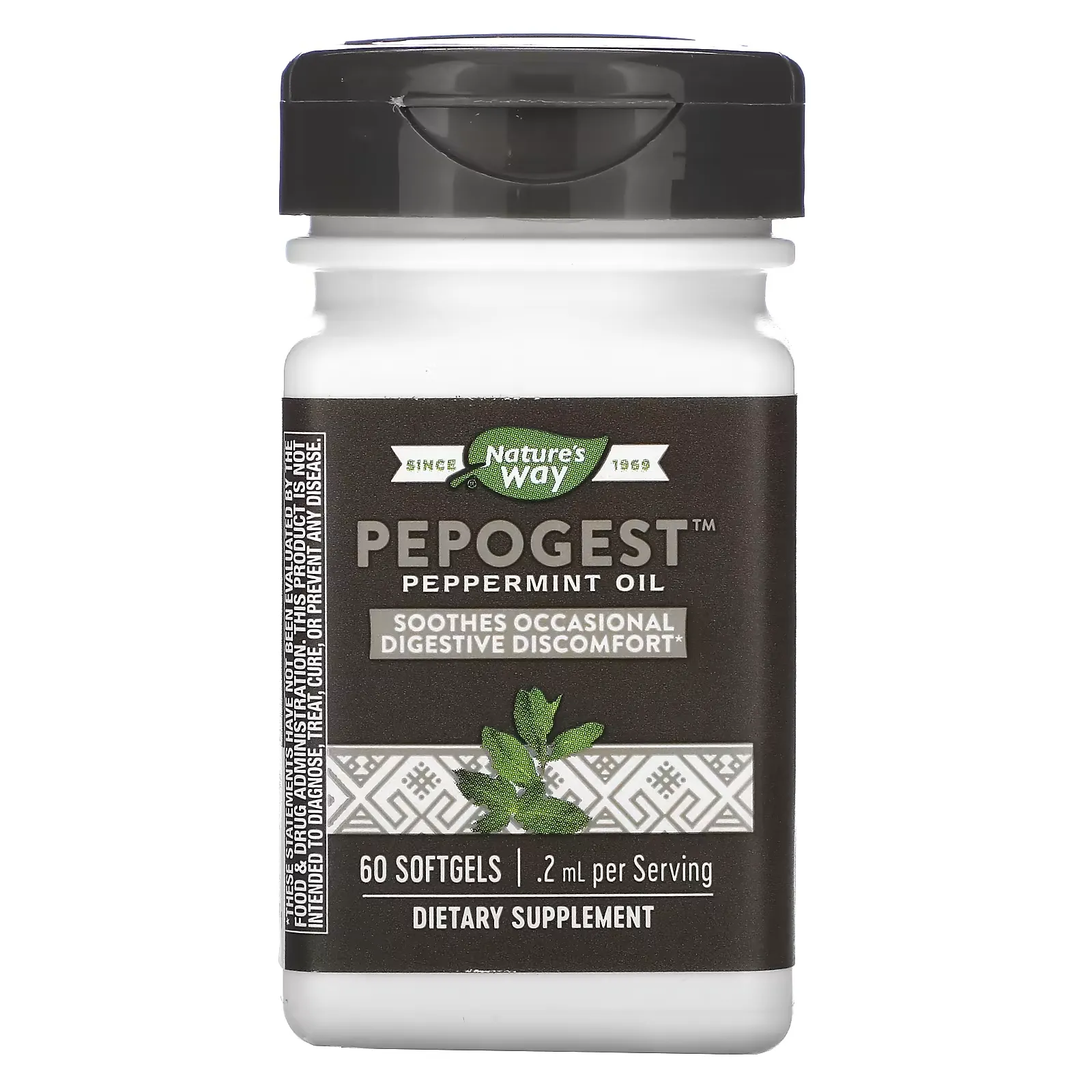 Pepogest, Peppermint Oil, .2 mg, 60 Softgels