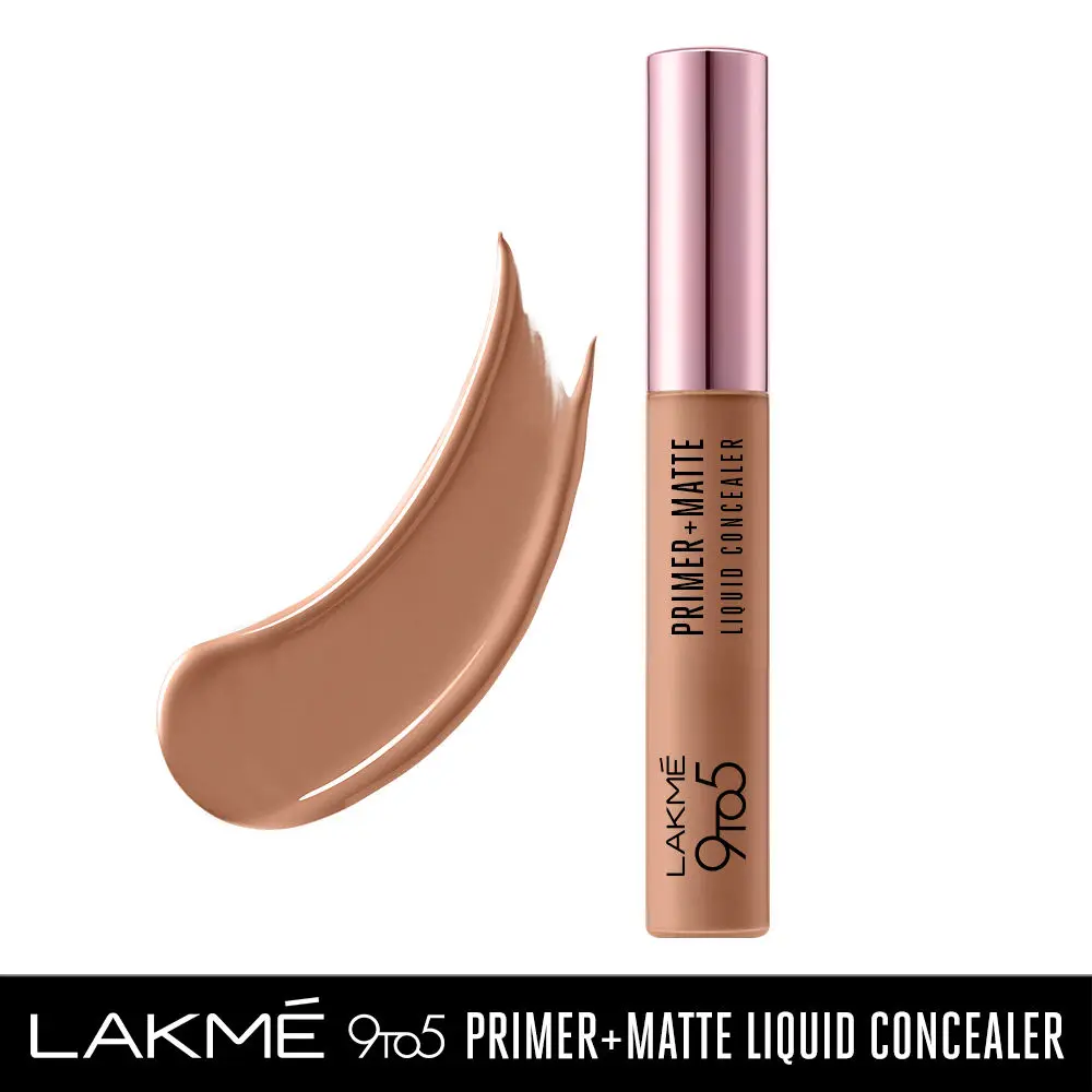 Lakme 9to5 Primer+Matte Liquid Concealer 34 Almond, 5.4 ml