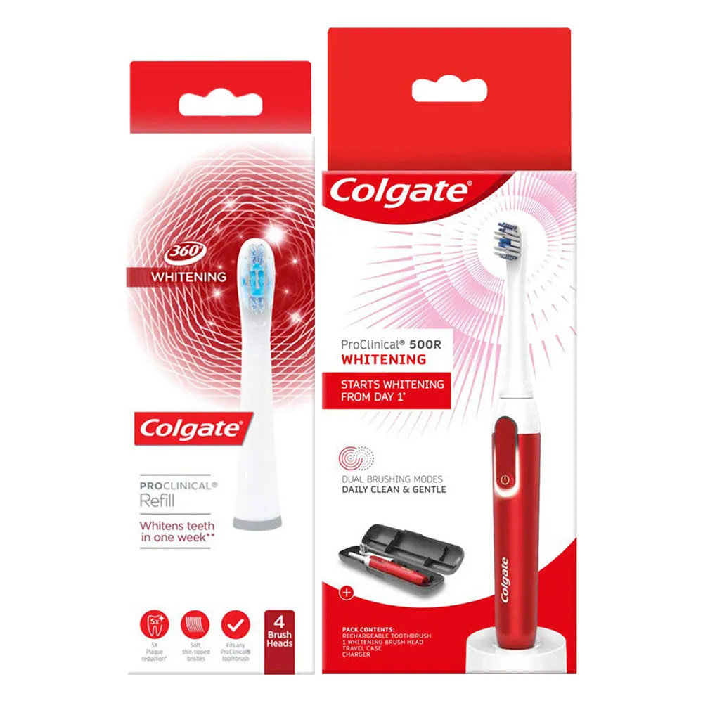 Colgate ProClinical 500R Whitening Electric Toothbrush with Replacement Brush Head