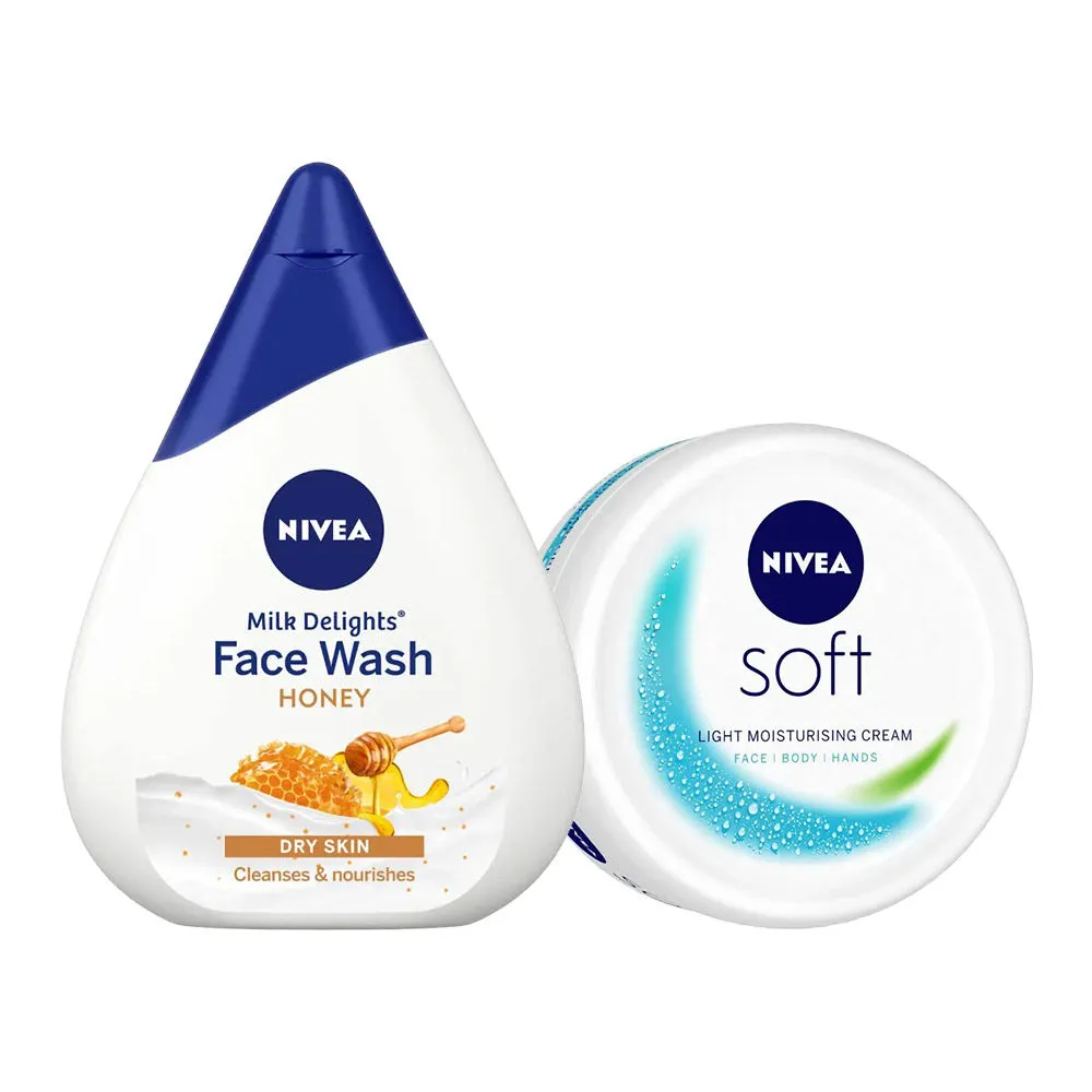 Nivea Soft Moisturiser & Milk Delight - Honey Combo