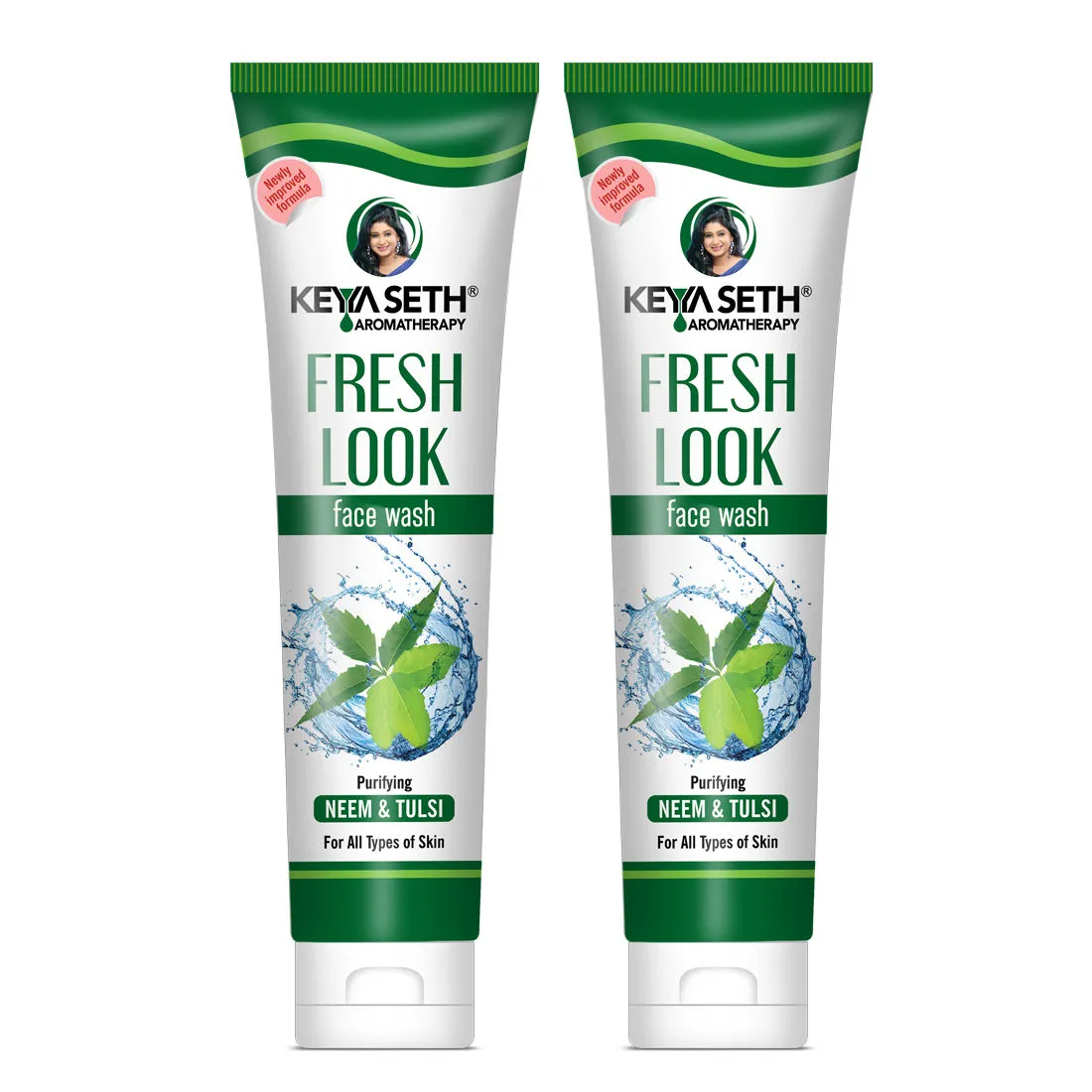 Keya Seth Aromatherapy Fresh Look Face Wash Neem & Tulsi - Pack of 2