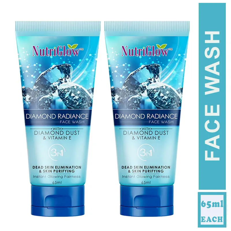 NutriGlow Set of 2 Diamond Radiance Face Wash For Dead Skin Elimination