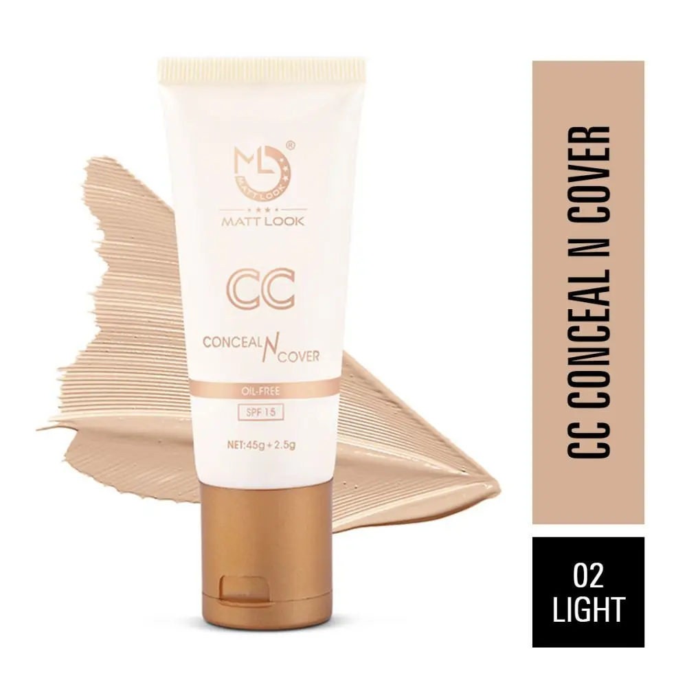 Matt look CC Conceal N Cover Oil-Free SPF-15, Light (45gm+2.5gm)