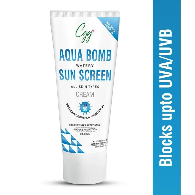 CGG Cosmetics Aqua Bomb Watery Sunscreen Cream SPF 50 Broad Spectrum PA+++ Protection