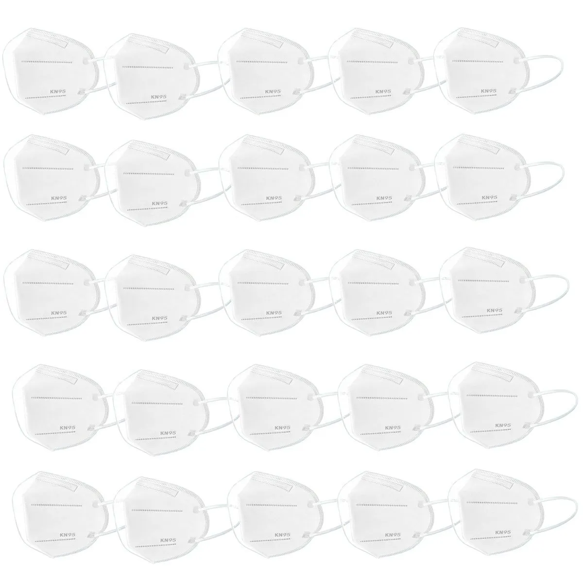 OOMPH Pack Of 25 Anti-pollution Reusable 5-layer Mask - White