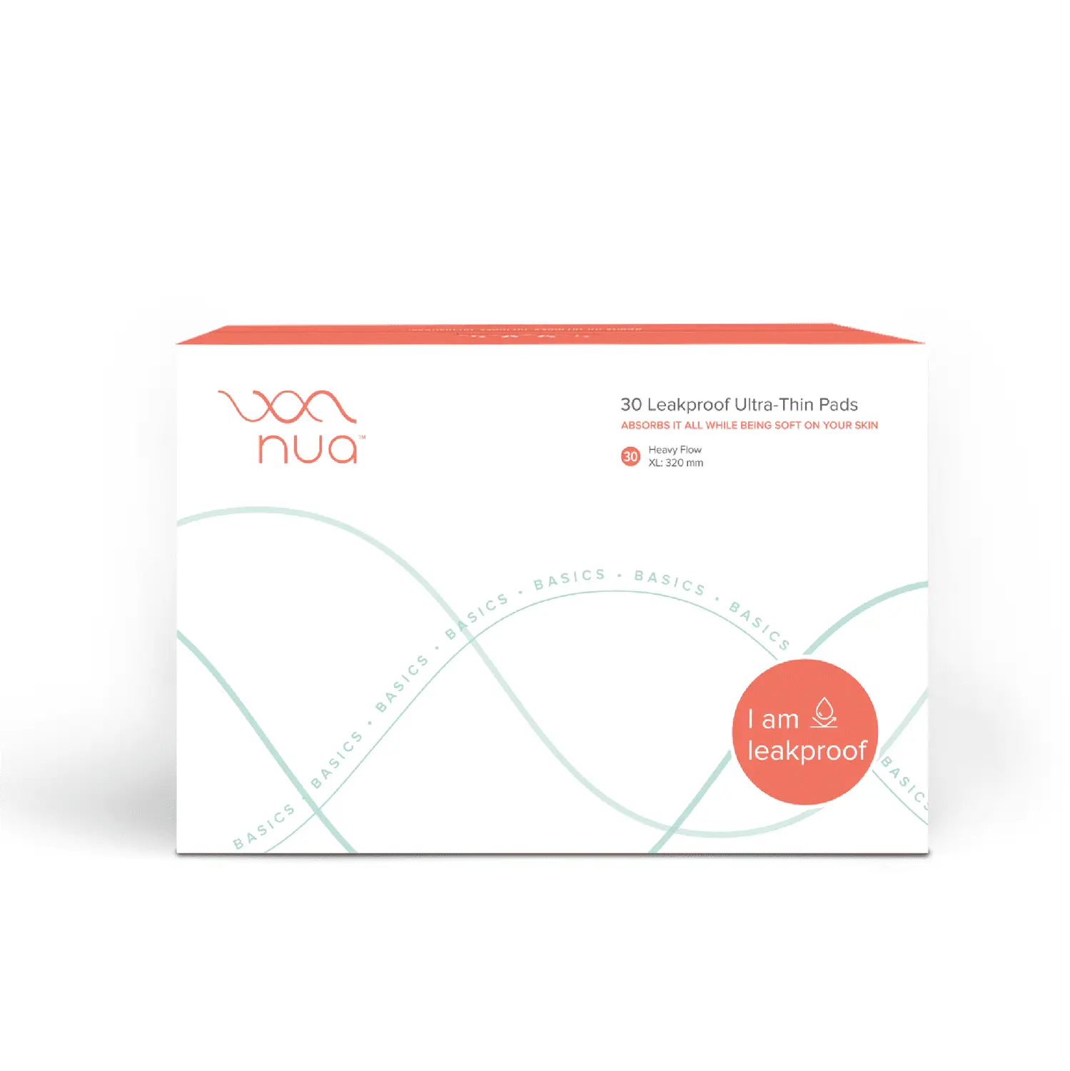 Nua Ultra Thin Sanitary Pads for Women, All XL: Pack of 30 Pads - without Disposable Cover