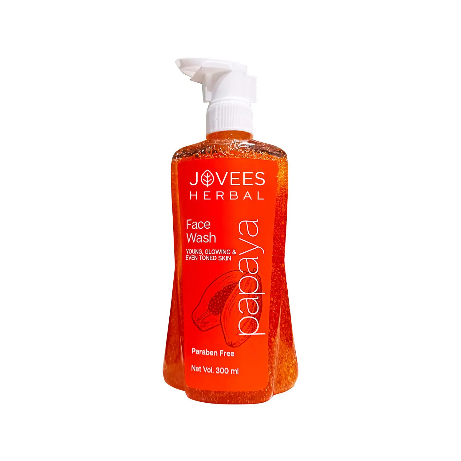 Jovees Herbal Papaya Face Wash For Women/Men | Brightening and Glowing Skin | Removes Pigmentation and Dark Spots | 100% Natural Papaya Fruit Enzymes | For All Skin Types | Paraben and Alcohol Free | 300 ML (Pack Of 1)