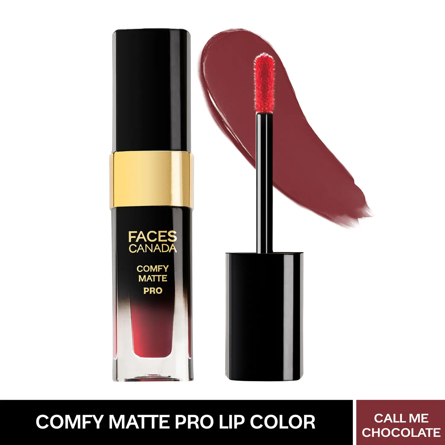 Faces Canada COMFY MATTE PRO LIP COLOR | Upto 10hrs stay |No Alcohol, No Dryness | Call me chocolate 07 | 5.5 ml