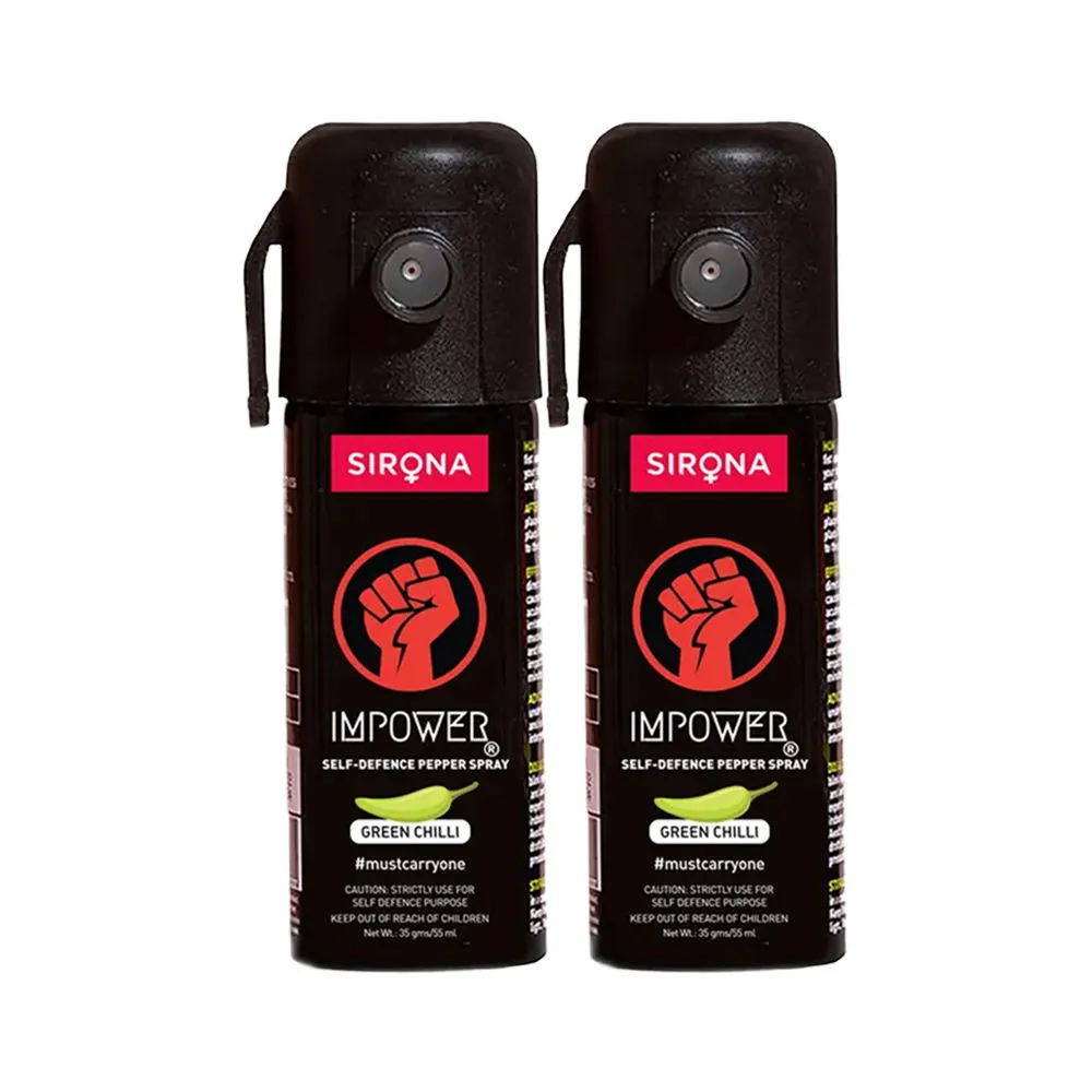 ImPower Self Defence Green Chilli Pepper Spray - Pack Of 2