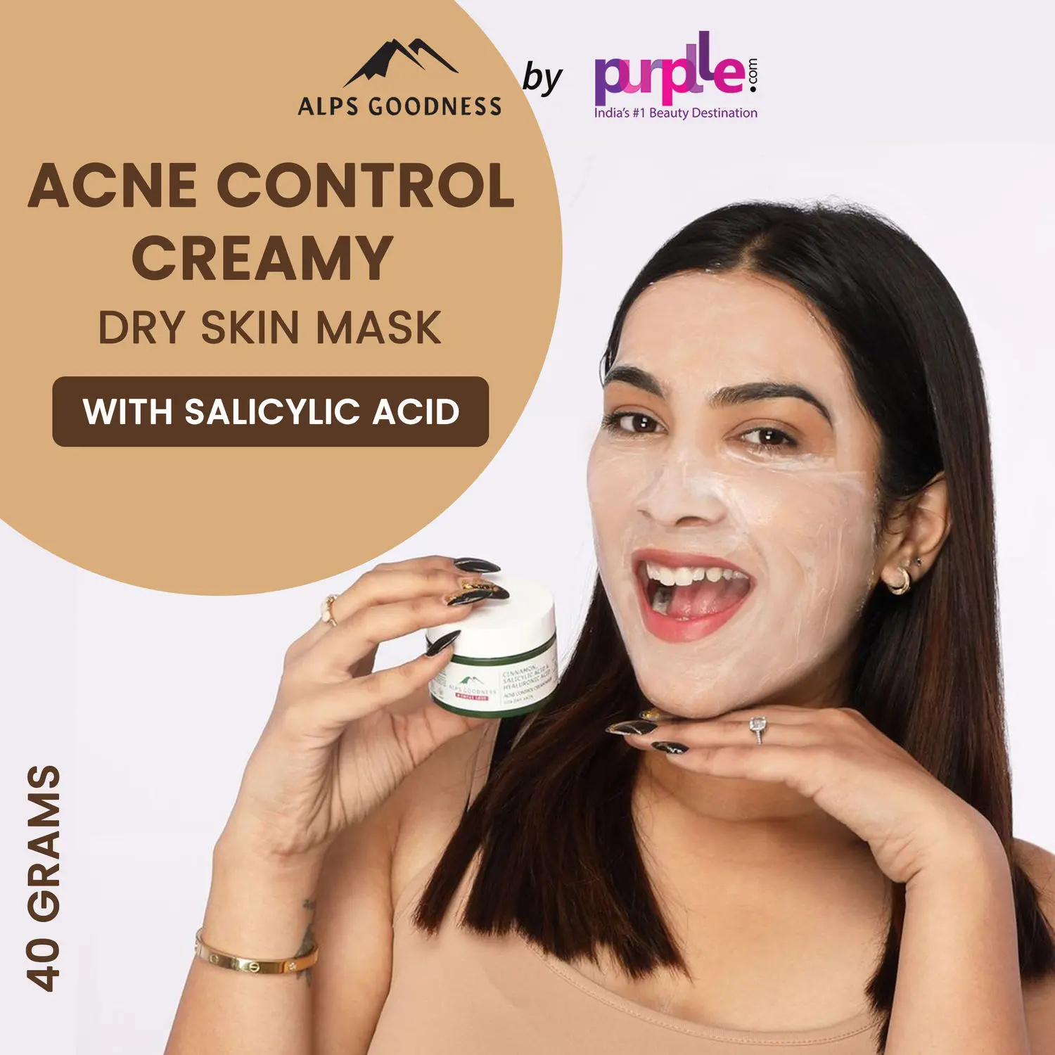 Cinnamon, Salicylic Acid and Hyaluronic Acid Acne Control Face Mask