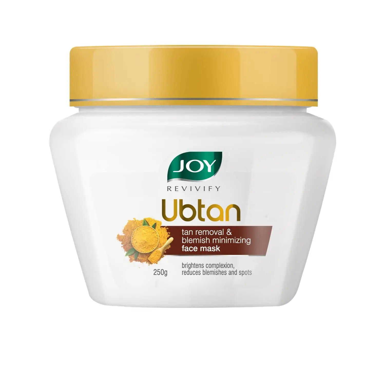 Joy Revivify Ubtan Face Mask | Tan Removal & Blemish Minimising Face Mask | With Saffron, Turmeric, Chickpea, Sandalwood & Almond Oil | Skin Brightening Ubtan Face Mask | 250 g