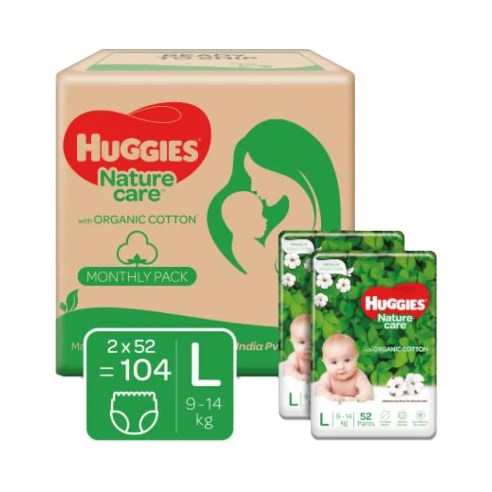 Huggies Nature Care Pants - Monthly Pack - Large Size Diaper Pants