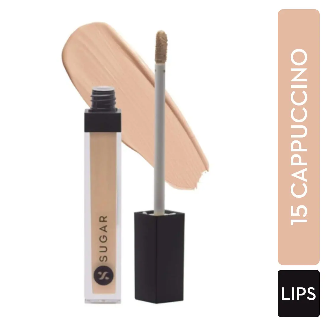 SUGAR Cosmetics - Magic Wand- Waterproof Concealer - 15 Cappuccino (Light Concealer with Cool Undertone) - Long Lasting, Water-proof Concealer, Lasts Up to 8 hours